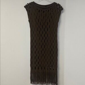 NWT Vintage Deadstock Lyndia Procanik Large Knit Boat Neck Midi Dress Size 2